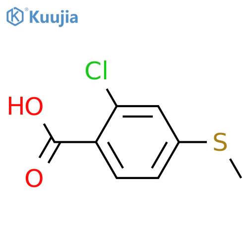 2-chloro-4-(methylsulfanyl)benzoic acid structure