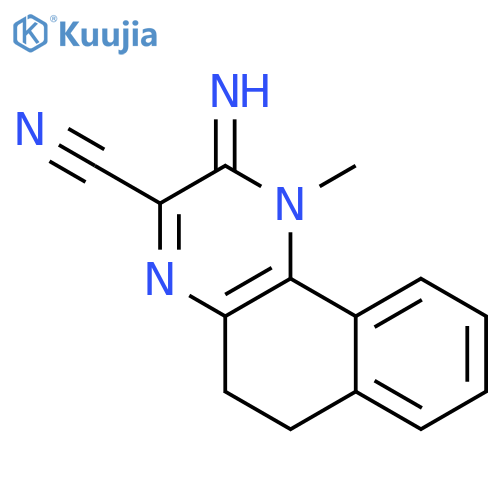 Benzo[f]quinoxaline-3-carbonitrile, 1,2,5,6-tetrahydro-2-imino-1-methyl- structure