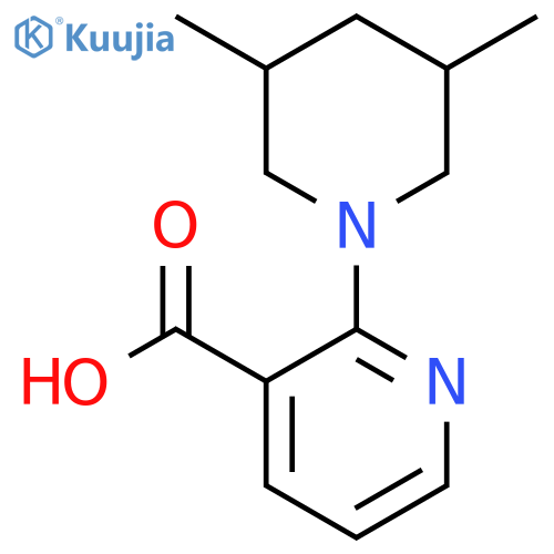 2-(3,5-dimethylpiperidin-1-yl)nicotinic acid structure
