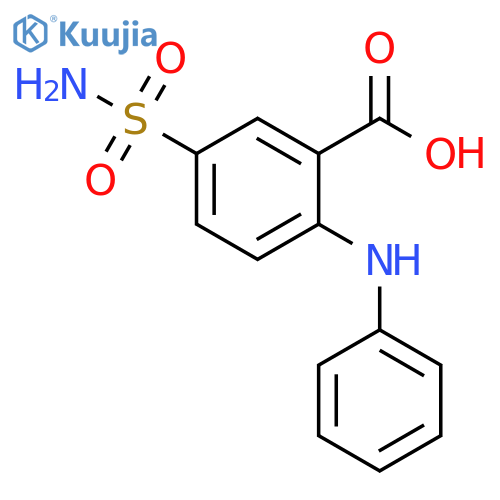 Benzoic acid, 5-(aminosulfonyl)-2-(phenylamino)- structure