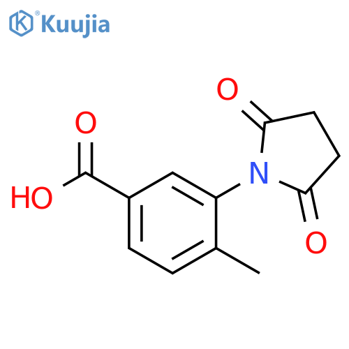 3-(2,5-dioxopyrrolidin-1-yl)-4-methylbenzoic acid structure