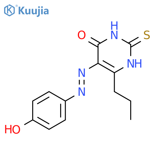 4(1H)-Pyrimidinone, 2,3-dihydro-5-[(4-hydroxyphenyl)azo]-6-propyl-2-thioxo- structure