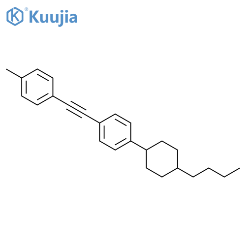 Benzene, 1-(trans-4-butylcyclohexyl)-4-[(4-methylphenyl)ethynyl]- structure