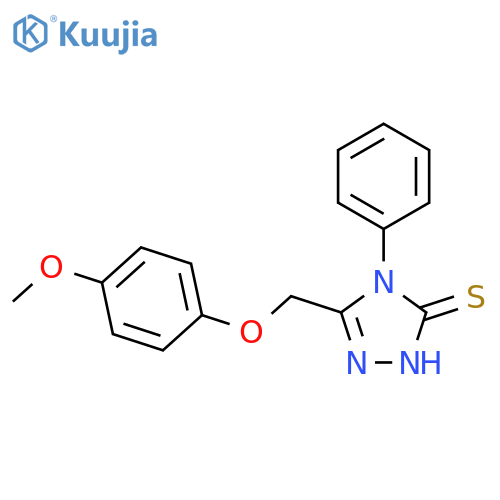 5-(4-Methoxyphenoxy)methyl-4-phenyl-2,4-dihydro-3H-1,2,4-triazole-3-thione structure