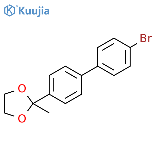 2-(4'-bromo-[1,1'-biphenyl]-4-yl)-2-methyl-1,3-dioxolane structure
