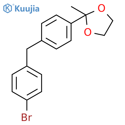 1,3-Dioxolane, 2-[4-[(4-bromophenyl)methyl]phenyl]-2-methyl- structure