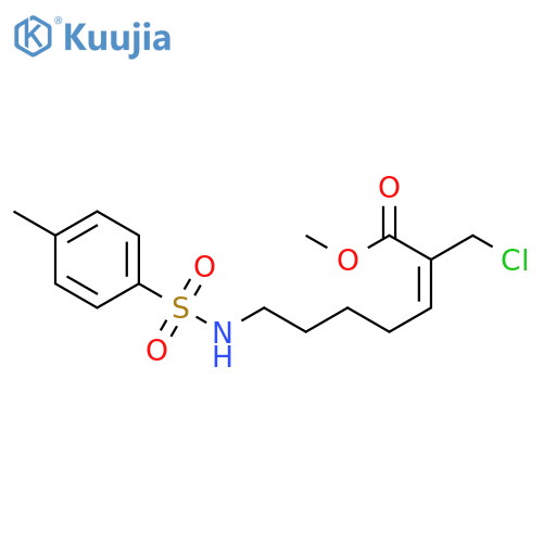 2-Heptenoic acid, 2-(chloromethyl)-7-[[(4-methylphenyl)sulfonyl]amino]-, methyl ester structure