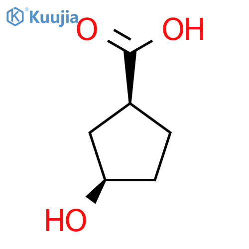 (1S,3R)-3-hydroxycyclopentane-1-carboxylic acid structure
