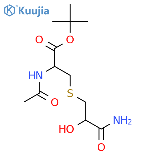 N-Acetyl-S-(3-amino-2-hydroxy-3-oxopropyl)-L-cysteine-1,1-dimethylethyl Ester structure