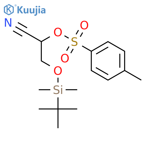 3-(tert-Butyldimethylsilyloxy)-2-hydroxy-2-O-tosyl-propanenitrile structure