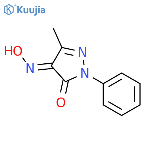 4-(Hydroxyimino)-3-methyl-1-phenyl-4,5-dihydro-1H-pyrazol-5-one structure