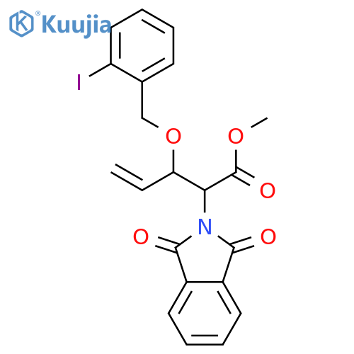 threo-Pent-4-enonic acid, 2,4,5-trideoxy-2-(1,3-dihydro-1,3-dioxo-2H-isoindol-2-yl)-3-O-[(2-iodophenyl)methyl]-, methyl ester structure