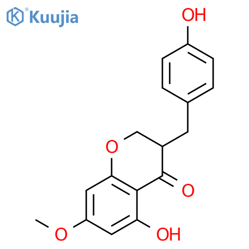 5-Hydroxy-7-methoxy-3-(4-hydroxybenzyl)chroman-4-one structure