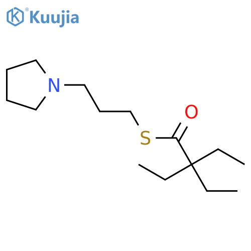 Butanethioic acid, 2,2-diethyl-, S-[3-(1-pyrrolidinyl)propyl] ester structure