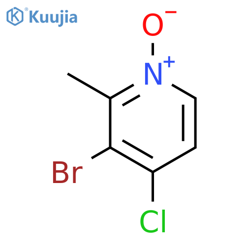 Pyridine, 3-bromo-4-chloro-2-methyl-, 1-oxide structure