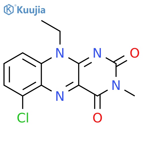 Benzo[g]pteridine-2,4(3H,10H)-dione, 6-chloro-10-ethyl-3-methyl- structure