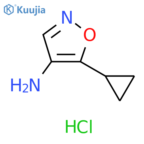 5-Cyclopropyl-1,2-oxazol-4-amine hydrochloride structure