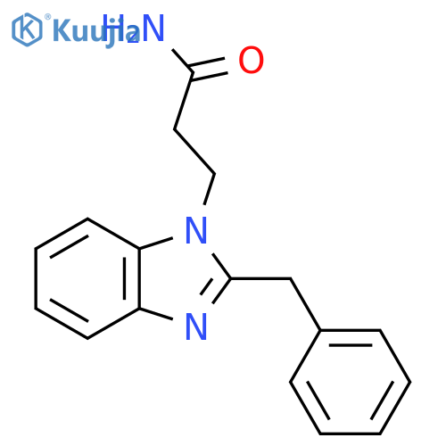 3-(2-benzyl-1H-1,3-benzodiazol-1-yl)propanamide structure
