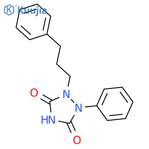 1,2,4-Triazolidine-3,5-dione,1-phenyl-2-(3-phenylpropyl)- structure