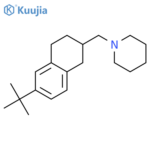 Piperidine, 1-[[6-(1,1-dimethylethyl)-1,2,3,4-tetrahydro-2-naphthalenyl]methyl]- structure