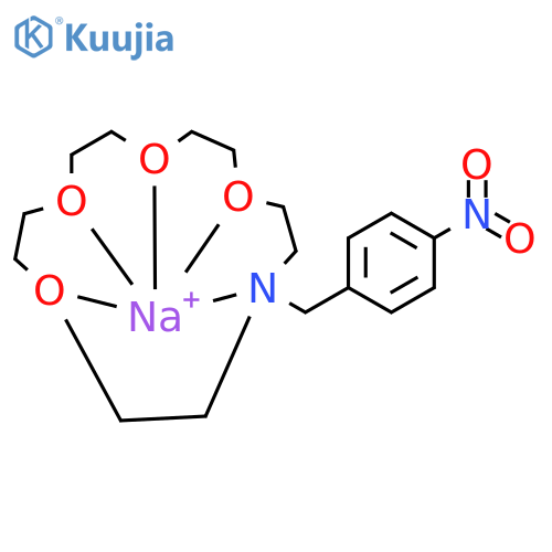 Sodium(1+),[13-[(4-nitrophenyl)methyl]-1,4,7,10-tetraoxa-13-azacyclopentadecane]- structure