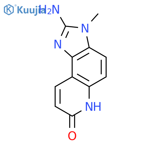 2-Amino-3,6-dihydro-3-methyl-7H-imidazo4,5-fquinolin-7-one structure