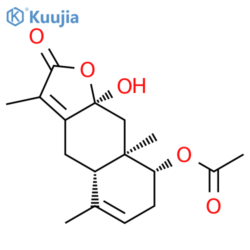 Naphtho[2,3-b]furan-2(4H)-one,8-(acetyloxy)-4a,7,8,8a,9,9a-hexahydro-9a-hydroxy-3,5,8a-trimethyl-, [4aS-(4aa,8b,8ab,9ab)]- (9CI) structure