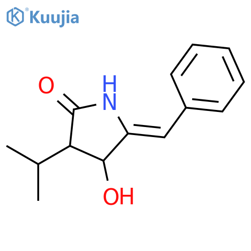 2-Pyrrolidinone, 4-hydroxy-3-(1-methylethyl)-5-(phenylmethylene)- structure