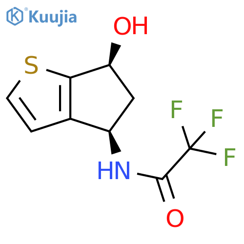 Acetamide, N-(5,6-dihydro-6-hydroxy-4H-cyclopenta[b]thien-4-yl)-2,2,2-trifluoro-, cis- (9CI) structure