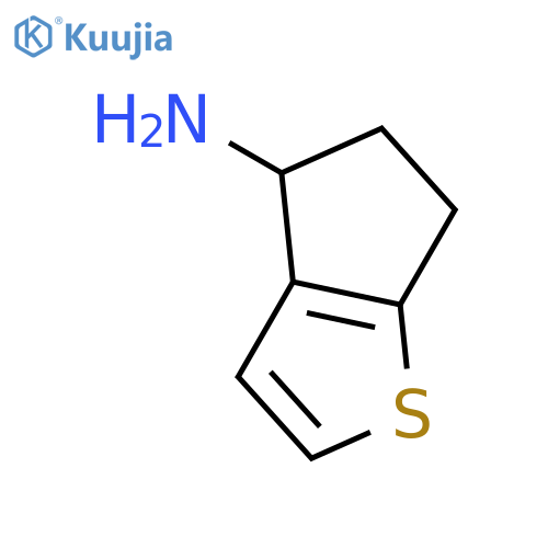 4H-Cyclopenta[b]thiophen-4-amine, 5,6-dihydro- structure