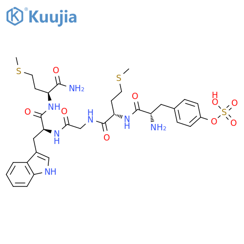 L-Methioninamide, O-sulfo-L-tyrosyl-L-methionylglycyl-L-tryptophyl- structure