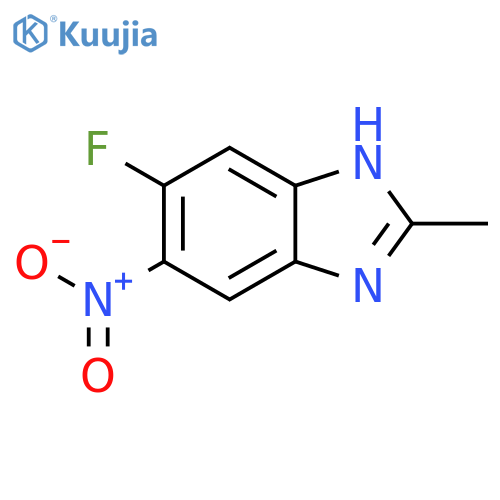 6-fluoro-2-methyl-5-nitro-1H-Benzimidazole structure