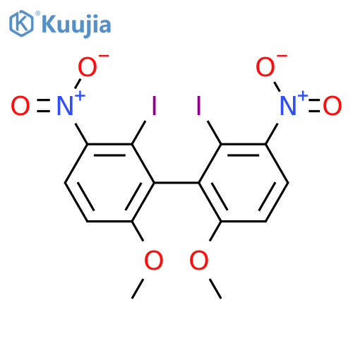 1,1'-Biphenyl, 2,2'-diiodo-6,6'-dimethoxy-3,3'-dinitro- structure