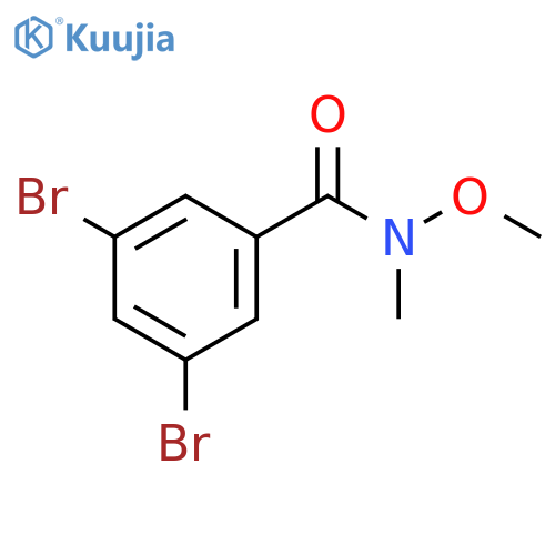 Benzamide, 3,5-dibromo-N-methoxy-N-methyl- structure