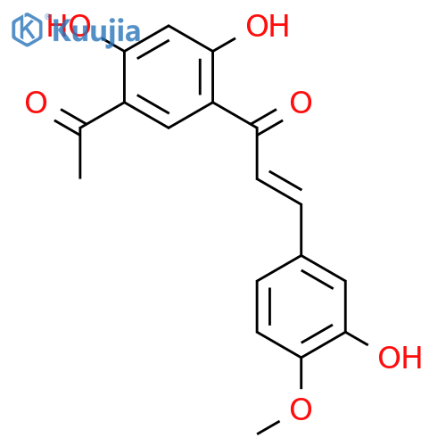2-Propen-1-one,1-(5-acetyl-2,4-dihydroxyphenyl)-3-(3-hydroxy-4-methoxyphenyl)- structure