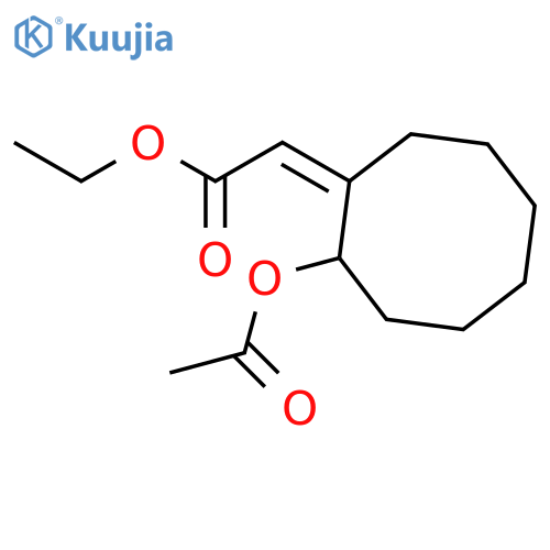 Acetic acid, [2-(acetyloxy)cyclooctylidene]-, ethyl ester structure