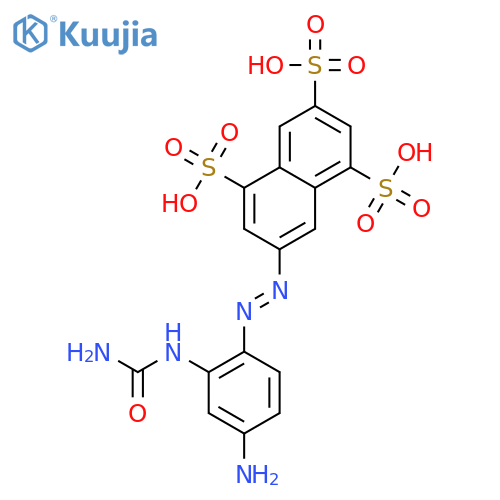 1,3,5-Naphthalenetrisulfonic acid, 7-[[4-amino-2-[(aminocarbonyl)amino]phenyl]azo]- structure