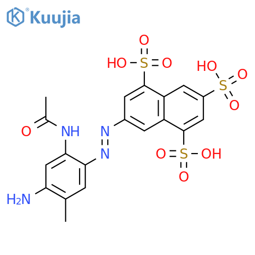 1,3,5-Naphthalenetrisulfonic acid, 7-[[2-(acetylamino)-4-amino-5-methylphenyl]azo]- structure