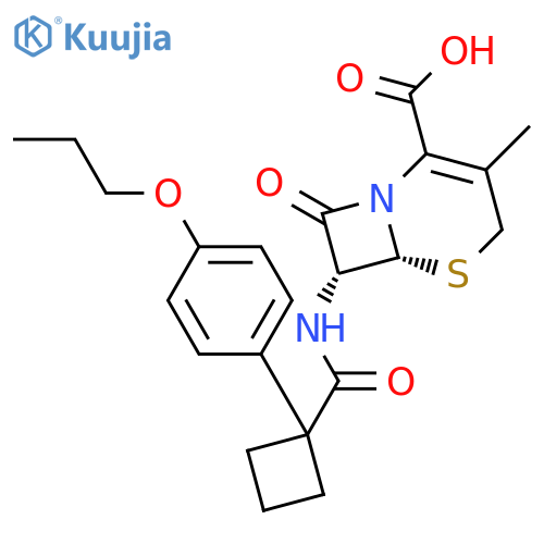 5-Thia-1-azabicyclo[4.2.0]oct-2-ene-2-carboxylicacid, 3-methyl-8-oxo-7-[[[1-(4-propoxyphenyl)cyclobutyl]carbonyl]amino]-,(6R-trans)- (9CI) structure