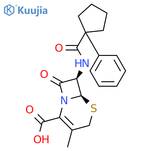 5-Thia-1-azabicyclo[4.2.0]oct-2-ene-2-carboxylicacid, 3-methyl-8-oxo-7-[[(1-phenylcyclopentyl)carbonyl]amino]-, (6R-trans)-(9CI) structure