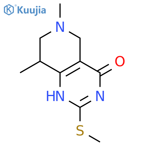Pyrido[4,3-d]pyrimidin-4(3H)-one,5,6,7,8-tetrahydro-6,8-dimethyl-2-(methylthio)- structure