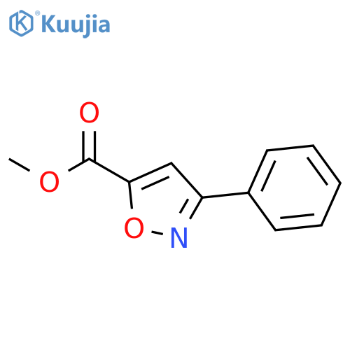 5-Isoxazolecarboxylic acid, 3-phenyl-, methyl ester structure