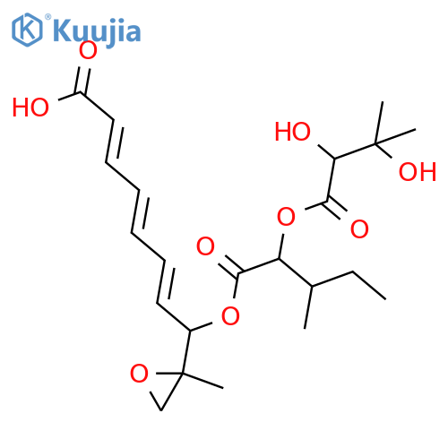 2,4,6-Octatrienoicacid,8-[[2-(2,3-dihydroxy-3-methyl-1-oxobutoxy)-3-methyl-1-oxopentyl]oxy]-8-(2-methyl-2-oxiranyl)-,(2E,4E,6Z)- structure