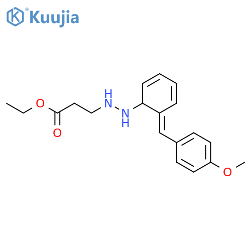 Propanoic acid, 3-[[(4-methoxyphenyl)methylene]phenylhydrazino]-, ethyl ester structure