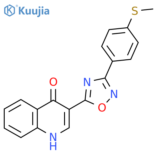3-{3-[4-(methylsulfanyl)phenyl]-1,2,4-oxadiazol-5-yl}-1,4-dihydroquinolin-4-one structure