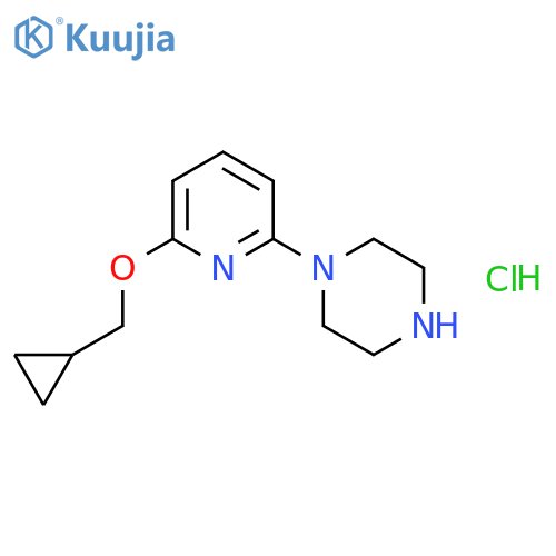 Piperazine, 1-[6-(cyclopropylmethoxy)-2-pyridinyl]-, hydrochloride structure