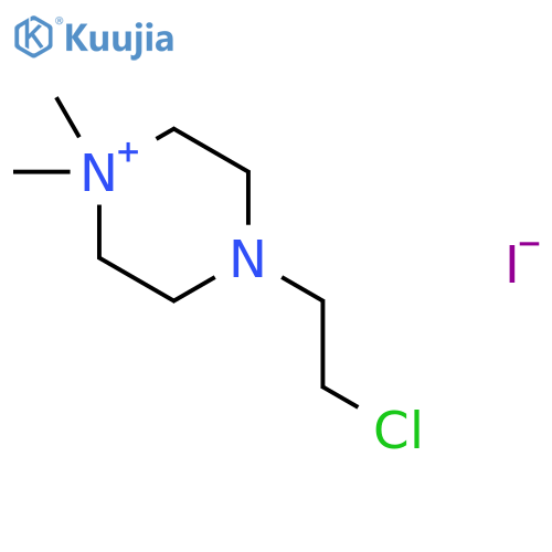 4-(2-Chloroethyl)-1,1-dimethylpiperazin-1-ium iodide structure