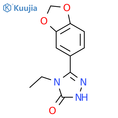 3H-1,2,4-Triazol-3-one,5-(1,3-benzodioxol-5-yl)-4-ethyl-2,4-dihydro- structure