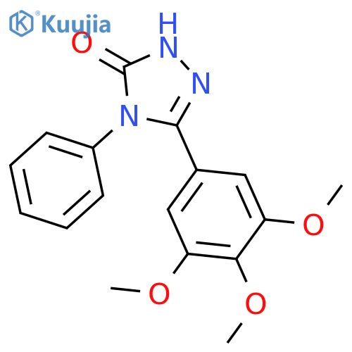 3H-1,2,4-Triazol-3-one, 2,4-dihydro-4-phenyl-5-(3,4,5-trimethoxyphenyl)- structure