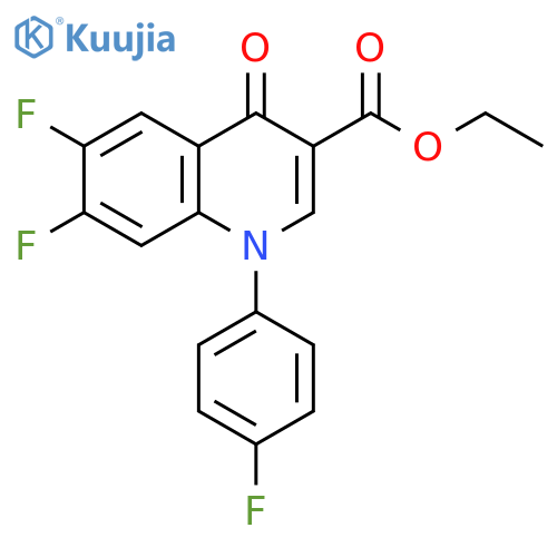 1-(p-fluorophenyl)-6,7-difluoro-1,4-dihydro-4-oxo-quinoline-3-carboxylic acid ethyl ester structure